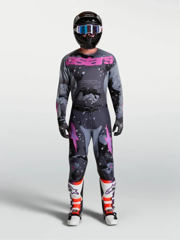 Bluza cross Alpinestars MX Racer Lone szaro-fioletowa