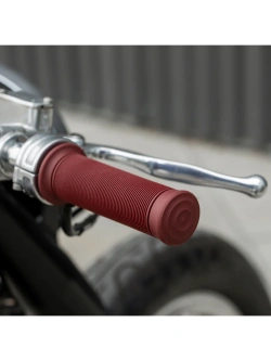 Manetki motocyklowe Biltwell Kung Fu TPV do kierownic o średnicy 25.4 [mm] czerwone