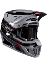 Kask enduro Leatt Moto 8.5 V25 czarno-szary z goglami czarnymi