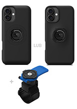 Zestaw: etui na telefon iPhone 16 Plus + uchwyt Quad Lock montowany za pomocą paska z szybkozłączką