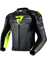Kurtka motocyklowa skórzana Rebelhorn Vandal czarno-fluo żółta