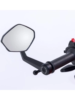 Lusterka motocyklowe Sw-Motech Sport na koniec kierownicy Aprilia Tuono V4 1100 (21-), Ducati Monster 937/ + (21-25)/ SP (23-25), KTM Duke 390 (17-) czarne