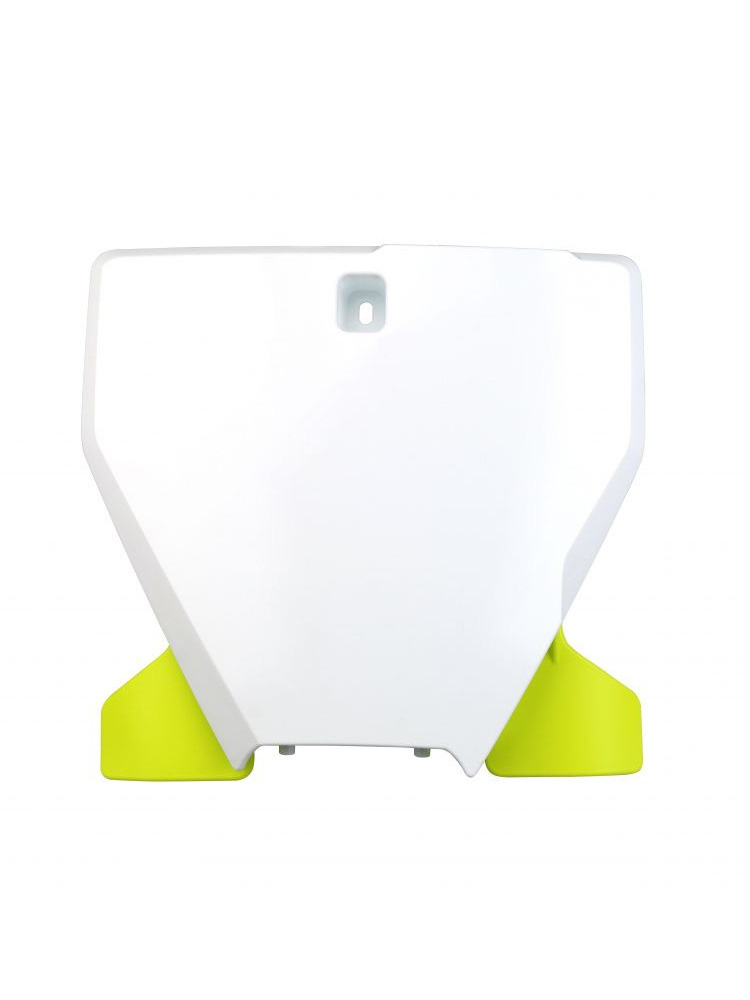 Tablica na numer startowy z poszerzeniem UFO do Husqvarna TC 125/250, FC 250/350/450 (19-22) biała 041