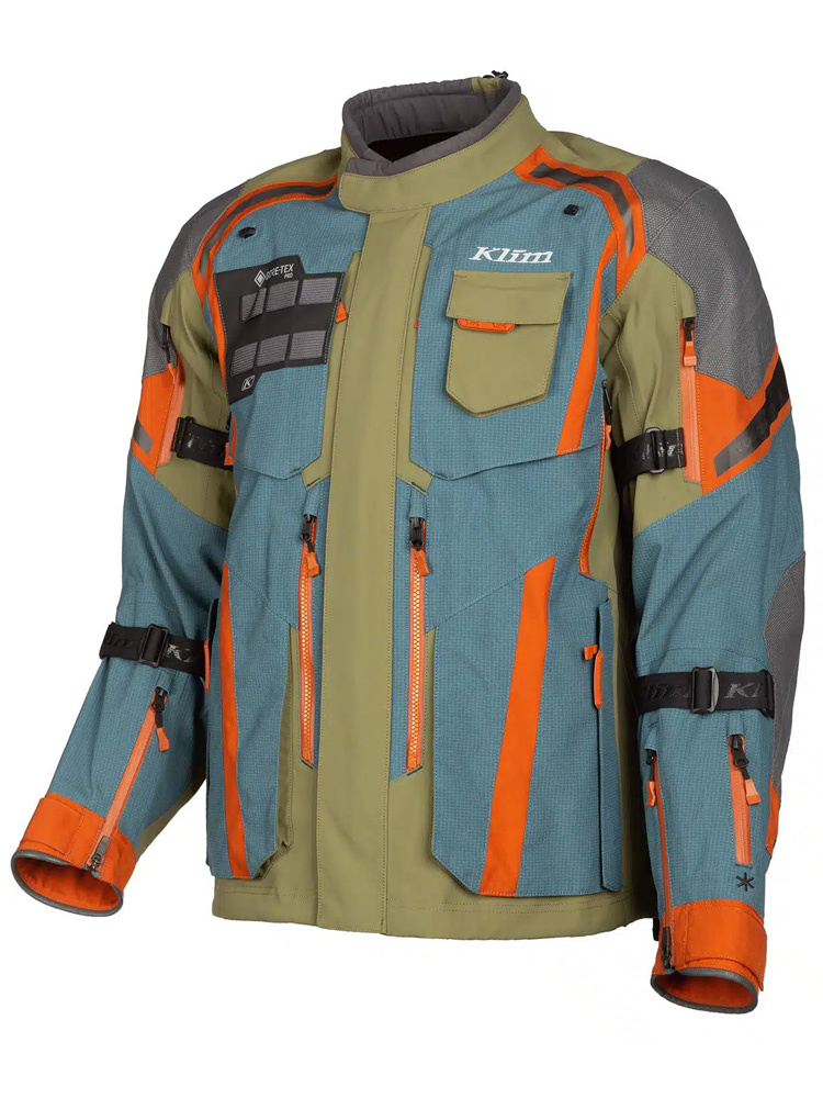 Kurtka motocyklowa tekstylna Klim Badlands Pro A3 zielono-niebieska