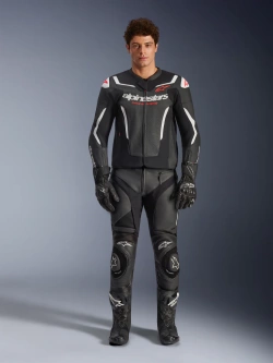 Kurtka motocyklowa skórzana Alpinestars GP Force Airflow v2 czarno-biała