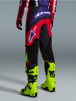 Spodnie cross Alpinestars MX Fluid Grid czarno-czerwone-fluo