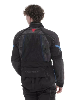 Kurtka motocyklowa tekstylna Dainese Super Adventure Absoluteshell czarno-niebiesko-czerwona