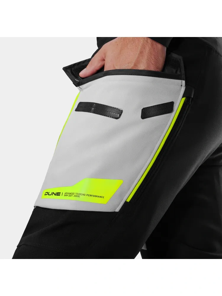 Spodnie motocyklowe tekstylne Shima Dune 2.0 G2 czarno-białe-fluo