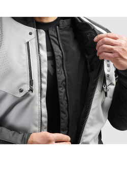 Kurtka motocyklowa tekstylna Rebelhorn Hiker IV czarno-szaro-żółta