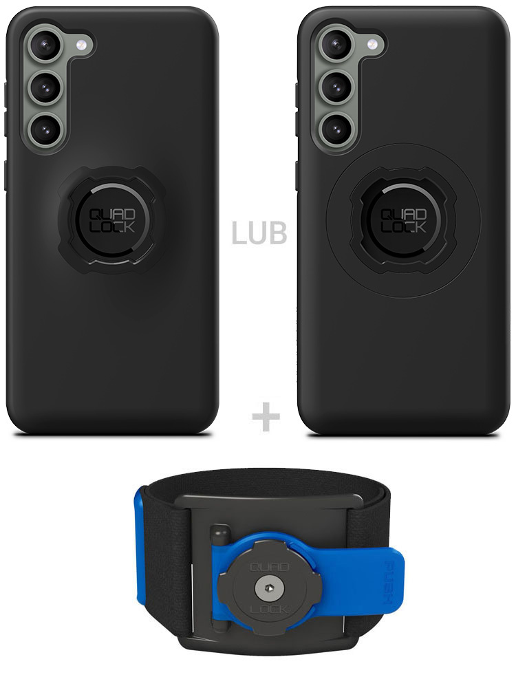 Zestaw do biegania: etui na telefon Samsung Galaxy S23+ + opaska sportowa Quad Lock