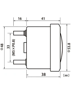 Voltomierz analogowy Daytona Velona48 z biało-czerwonym podświetleniem LED [12 V]