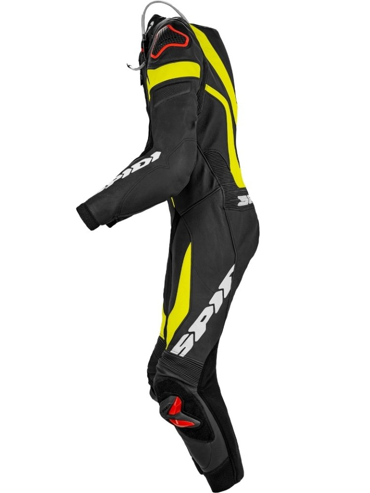 Kombinezon motocyklowy jednoczęściowy Spidi Laser Pro Perforated czarno-biały-fluo