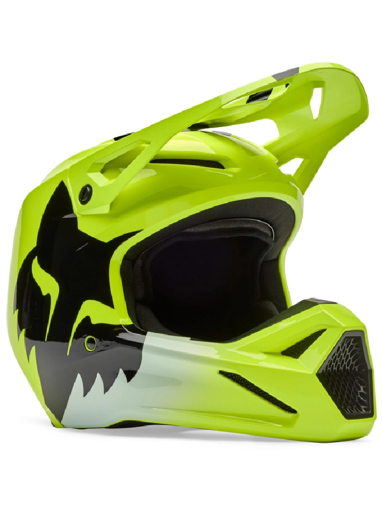Kask enduro Fox V1 Shield czarny-fluo