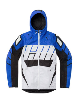 Kurtka motocyklowa tekstylna Icon Airform Retro niebiesko-biało-czarna
