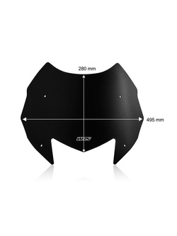 Szyba do skutera WRS Sport Yamaha T-Max 530 (17-19)/ 560 (20-21) czarna matowa