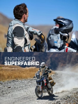 Kurtka motocyklowa tekstylna Klim Adventure Rally szaro-brązowa