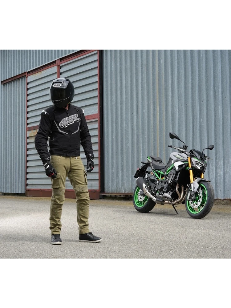 Jeansy motocyklowe 4SR Tourismo zielone