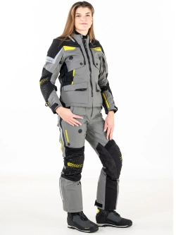 Spodnie motocyklowe damskie tekstylne Touratech Companero Rambler szare