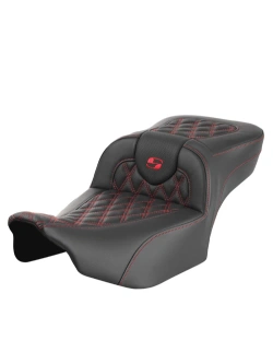 Kanapa motocyklowa dla kierowcy i pasażera Saddlemen Roadsofa LS Extended Reach Harley Davidson Road Glide/ Street Glide (wybrane modele) (23-) czarno-czerwona