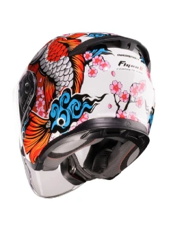 Kask otwarty Caberg Flyon II Koi czerwono-niebiesko-biały