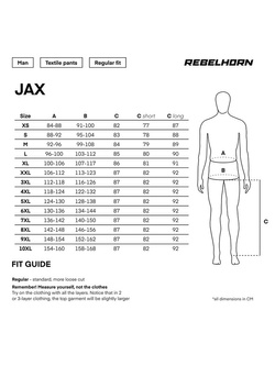 Spodnie motocyklowe tekstylne Rebelhorn Jax czarne