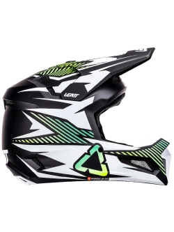 Kask dziecięcy enduro Leatt Moto 3.5 V25 Storm z goglami czarno-białymi-fluo