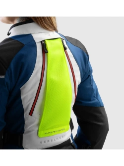 Kurtka motocyklowa damska tekstylna Rebelhorn Hardy 3.0 niebiesko-szaro-czerwona