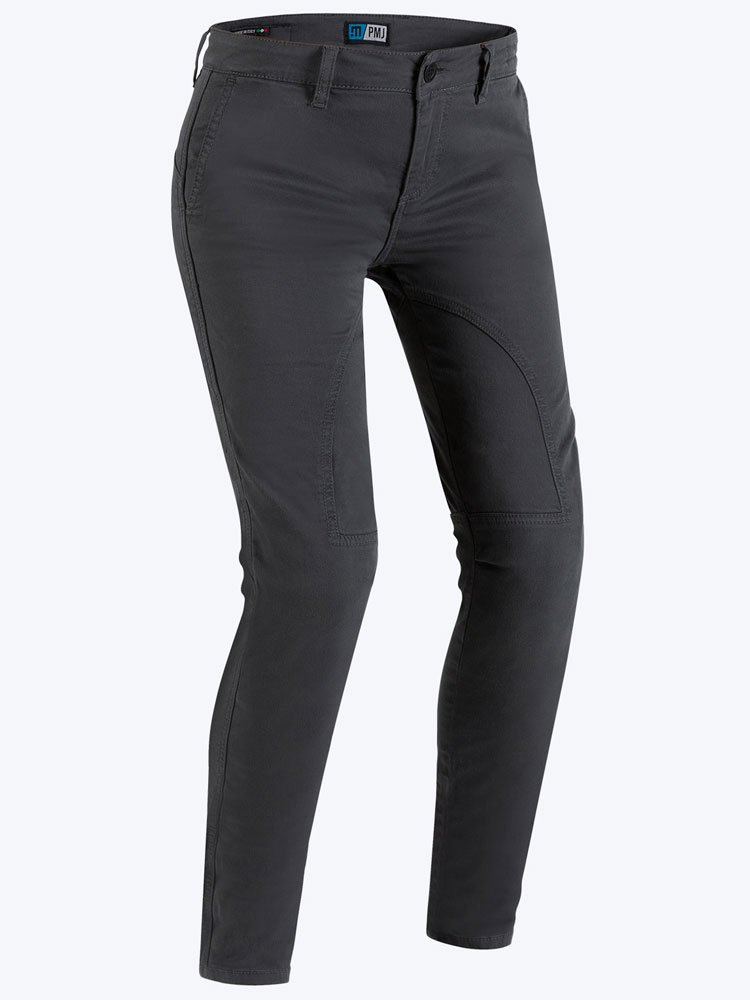 Jeansy motocyklowe damskie PMJ Santiago czarne