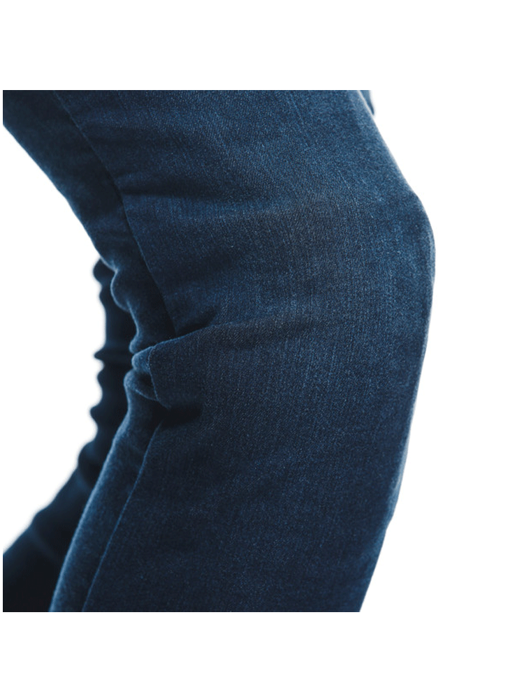 Jeansy motocyklowe damskie Dainese Denim Brushed Skinny Tex niebieskie