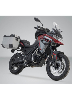 Zestaw: kufry boczne + stelaże PRO TRAX ADV 45/37 L do motocykla Voge 650DS R810C / 650 DSX (21-) srebrne [pojemność 45 + 37 L]