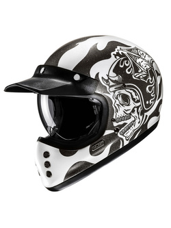 Kask integralny HJC V60 Flame czarno-biały