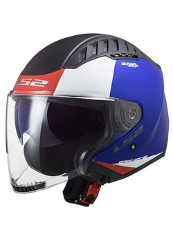 Kask otwarty LS2 OF600 Copter Urbane niebiesko-czerwony matowy