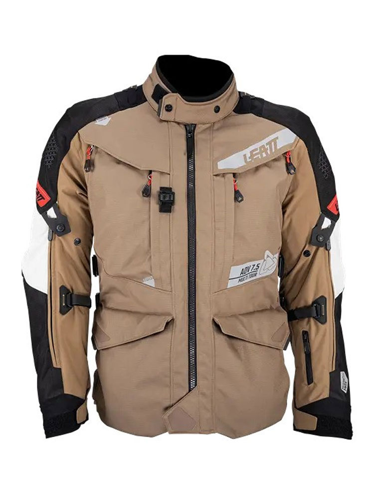 Kurtka motocyklowa tekstylna Leatt ADV MultiTour 7.5 brązowo-czarno-biała