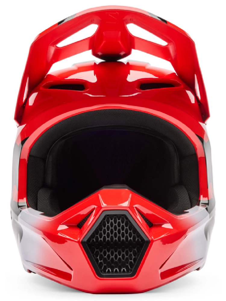 Kask enduro Fox V1 Shield czerwono-szaro-czarny