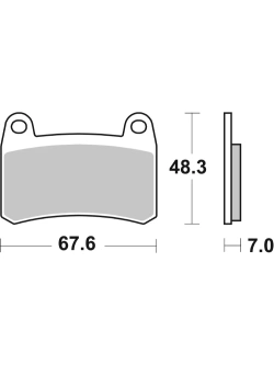 Klocki hamulcowe Brembo SA Benelli (wybrane modele) [na przód, kpl. na 1 tarczę]