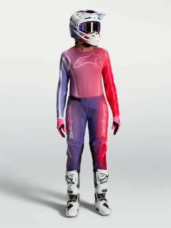 Spodnie cross damskie Alpinestars MX Stella Fluid Kepler fioletowo-czerwone