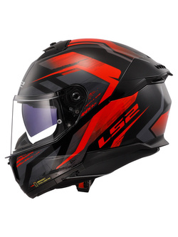 Kask integralny LS2 FF808 Stream II Fury czarno-czerwony