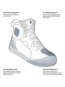 Buty motocyklowe Rebelhorn Vandal II czarno-czerwone