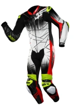 Kombinezon motocyklowy jednoczęściowy 4SR Racing Ultra Light Matrix AR biało-czarno-czerwony