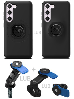 Etui na telefon Samsung Galaxy S23 oraz mocowanie motocyklowe Quad Lock