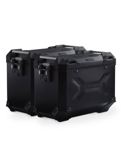 Zestaw: kufry boczne TRAX ADV + stelaże PRO SW-MOTECH 45/45L do motocykla Honda XL750 Transalp (22-) [pojemność 2 x 45 L] czarne