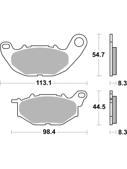 Klocki hamulcowe Brembo SA Yamaha MT-03 (16-)/ MT-25 (15-)/ YZF-R25 (14-)/ YZF-R3 (15-) [na przód, kpl. na 1 tarczę]