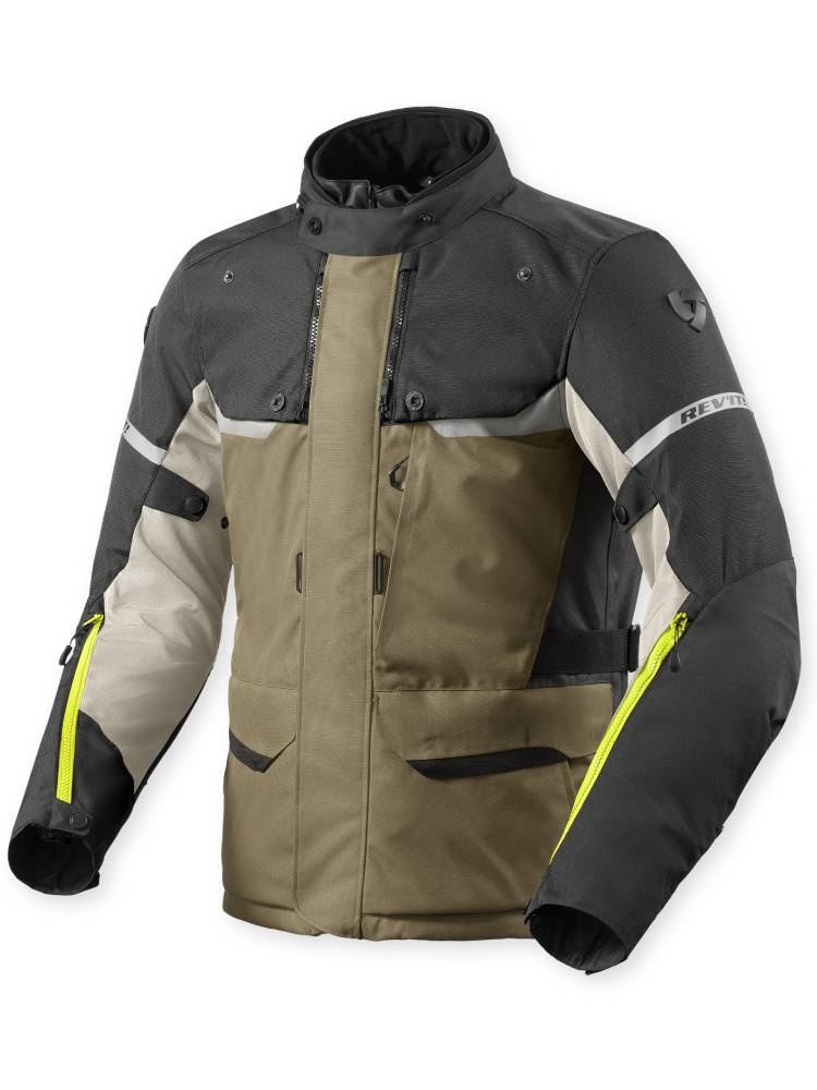 Kurtka motocyklowa tekstylna REV’IT! Outback 4 H2O zielono-szara