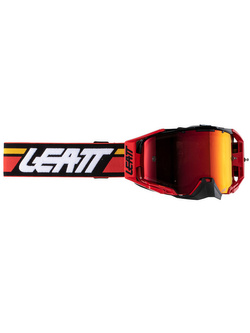 Gogle motocyklowe Leatt Velocity 6.5 Iriz z lustrzaną czerwoną szybą czarno-czerwone