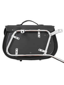 Sakwa skórzana lewa Ivory Hepco&Becker (pojemność: 21L) czarno-beżowa