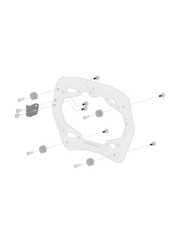 Zestaw: kufry boczne + kufer centralny TRAX ADV + stelaże SW-MOTECH do motocykla Ducati Multistrada V4 / S (20-)/ Pikes Peak (21-)/ Rally (23-) srebrne