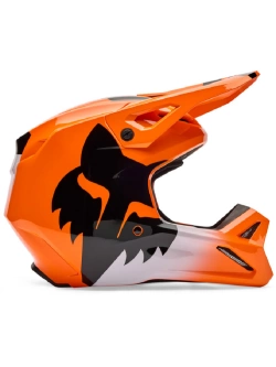 Kask enduro dziecięcy Fox V1 Shield czarno-pomarańczowy
