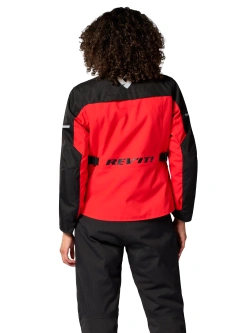 Kurtka motocyklowa damska tekstylna REV’IT! Convergent H2O czerwono-czarna