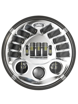 Reflektor motocyklowy 8790 Adaptive 2 J.W. Speaker LED 7" chrom + mocowanie + przewody do Harley Davidson Electra Glide FLHT