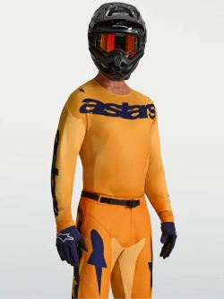 Bluza cross Alpinestars MX Racer Amber pomarańczowo-złoto-niebieskie